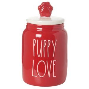 Rae Dunn “Puppy Love” Pet Treat Canister - 7.5”
